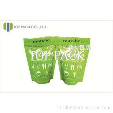 Green Tea Printed Stand Up Pouch Bag With Zip Lock 150g Pri